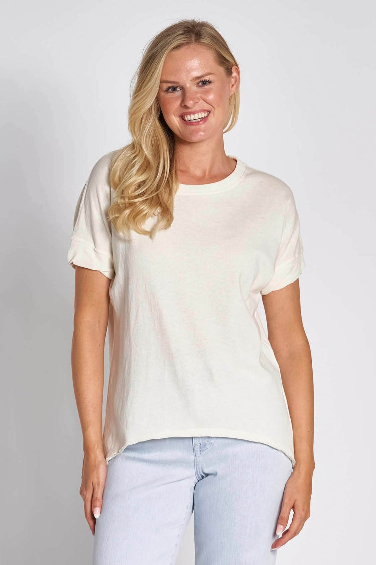 ZHRILL T-SHIRT RAHEL GEBREID MOTIEF white