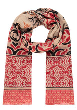 Load image into Gallery viewer, TRAMONTANA SCARF FALL ORNAMENTALS print neutrals
