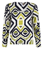 Afbeelding in Gallery-weergave laden, ZOSO DENISE PRINTED VISCOSE BLOUSE off white/olive
