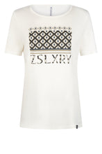 Afbeelding in Gallery-weergave laden, ZOSO T-SHIRT WITH ARTWORK HAILEY off white/taupe
