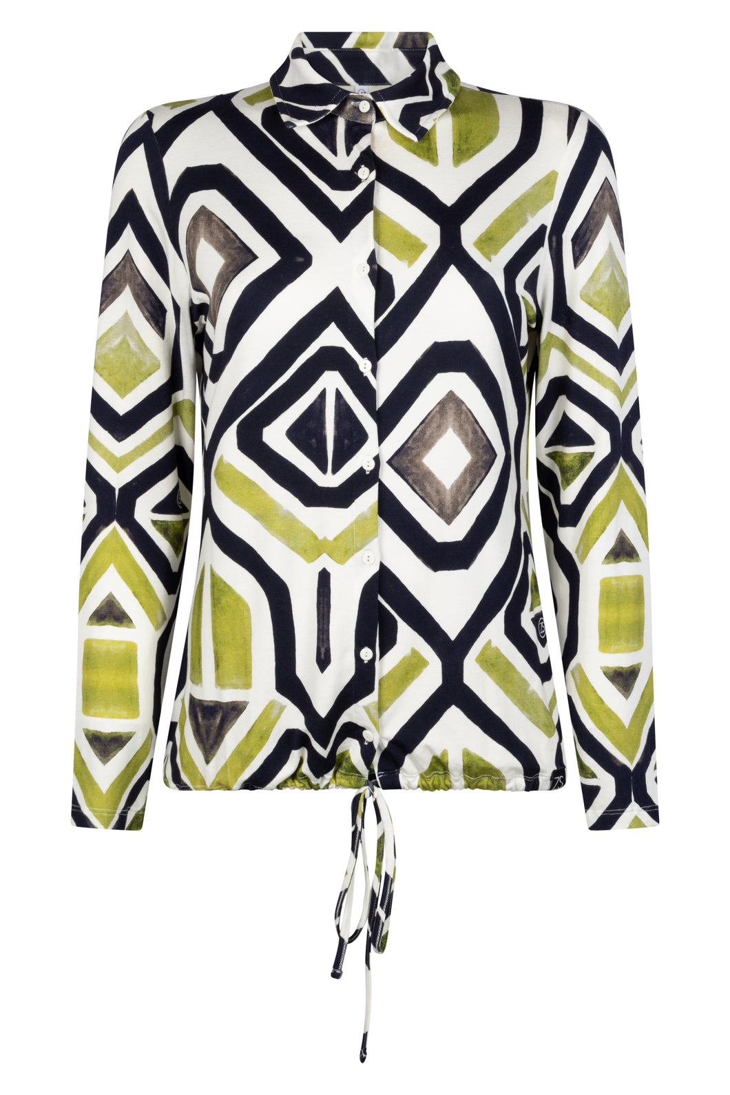 ZOSO PRINTED VISCOSE BLOUSE JUDITH off white/olive