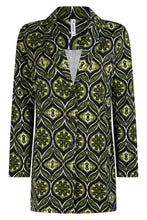 Load image into Gallery viewer, ZOSO PRINTED SPORTY BLAZER SHARON olive/back
