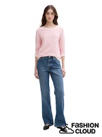 Load image into Gallery viewer, TOM TAILOR DENIM STRIPED JACQUARD SWEATSHIRT rose white structured stripe

