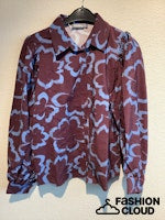 GEISHA BLOUSE PRINT blue/burgundy