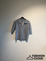 Load image into Gallery viewer, GEISHA PULL V-NECK LUREX &amp; SECQ grey/silver
