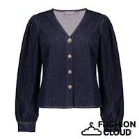GEISHA BLOUSE DENIM dark blue denim