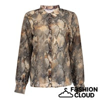 Load image into Gallery viewer, GEISHA BLOUSE PRINT grey/brown
