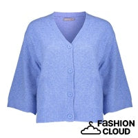 GEISHA CARDIGAN V-NECK 3/4 SLEEVES blue