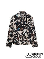 TOM TAILOR DENIM FEMININE BLOUSE WITH PLACKET abstract print