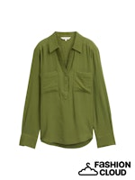 Load image into Gallery viewer, TOM TAILOR BLOUSE STRUCTURED SOLID deep ivy green
