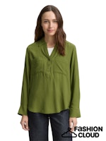 Load image into Gallery viewer, TOM TAILOR BLOUSE STRUCTURED SOLID deep ivy green
