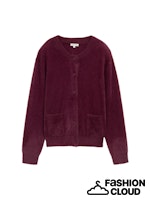 TOM TAILOR KNIT CARDIGAN WITH BUTTONS bordeaux red