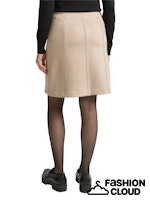 Load image into Gallery viewer, TOM TAILOR SKIRT SUEDE OPTIC soft taupe grey

