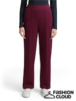 Load image into Gallery viewer, TOM TAILOR STRAIGHT LEG SCUBA PANTS bordeaux red
