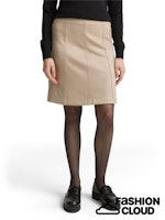 Load image into Gallery viewer, TOM TAILOR SKIRT SUEDE OPTIC soft taupe grey
