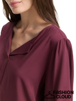 Afbeelding in Gallery-weergave laden, TOM TAILOR BLOUSE WITH FEMININE V-NECK bordeaux red
