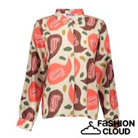 Load image into Gallery viewer, GEISHA BLOUSE PRINT red/wool white
