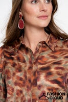 Load image into Gallery viewer, GEISHA BLOUSE PRINT brown/orange
