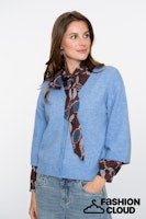 Load image into Gallery viewer, GEISHA CARDIGAN V-NECK 3/4 SLEEVES blue

