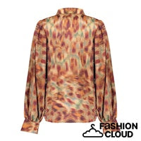 Load image into Gallery viewer, GEISHA BLOUSE PRINT brown/orange

