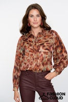 Load image into Gallery viewer, GEISHA BLOUSE PRINT brown/orange
