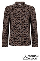 ZOSO TRAVEL BLOUSE JASMINE mocha-navy
