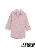 TOM TAILOR BLOUSE WITH SLUB STRUCTURE wineberry rose