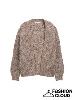 TOM TAILOR DENIM COLORED NEPS KNIT CARDIGAN brown neps
