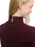Afbeelding in Gallery-weergave laden, TOM TAILOR KNIT PULLOVER WITH SADDLE SHOULDER dark red melange
