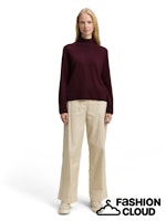 Afbeelding in Gallery-weergave laden, TOM TAILOR KNIT PULLOVER WITH SADDLE SHOULDER dark red melange

