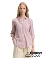 Afbeelding in Gallery-weergave laden, TOM TAILOR BLOUSE WITH SLUB STRUCTURE wineberry rose
