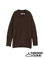 Load image into Gallery viewer, TOM TAILOR DENIM LONG V-NECK PULLOVER soft chocolate brown
