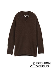 Load image into Gallery viewer, TOM TAILOR DENIM LONG V-NECK PULLOVER soft chocolate brown
