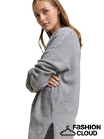 Load image into Gallery viewer, TOM TAILOR DENIM LONG V-NECK PULLOVER cement grey melange
