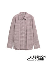 TOM TAILOR BLOUSE SHIRT PRINTED red geometric minimal