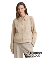 Load image into Gallery viewer, TOM TAILOR BLAZER JACKET WITH SUEDE OPTIC soft taupe grey
