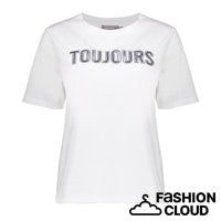 GEISHA T-SHIRT TOUJOURS off white/blue