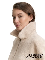 Load image into Gallery viewer, TOM TAILOR SWEATJACKET TEDDY soft taupe grey melange
