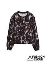 TOM TAILOR DENIM PRINTED SWEATSHIRT black brown abstract print
