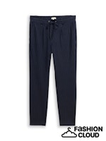 Load image into Gallery viewer, TOM TAILOR JERSEY LOOSE FIT PANTS PINSTRIPE navy white pinstripe
