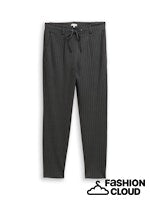 Load image into Gallery viewer, TOM TAILOR JERSEY LOOSE FIT PANTS PINSTRIPE grey white pinstripe

