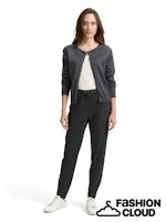 Load image into Gallery viewer, TOM TAILOR JERSEY LOOSE FIT PANTS PINSTRIPE grey white pinstripe
