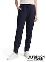 Load image into Gallery viewer, TOM TAILOR JERSEY LOOSE FIT PANTS PINSTRIPE navy white pinstripe
