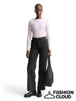 Load image into Gallery viewer, TOM TAILOR DENIM RIB T-SHIRT WITH FRILL EDGE lilac fog
