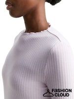 Load image into Gallery viewer, TOM TAILOR DENIM RIB T-SHIRT WITH FRILL EDGE lilac fog
