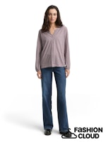 Load image into Gallery viewer, TOM TAILOR T-SHIRT ALLOVERPRINTED BLOUSE red geometric minimal
