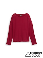 Load image into Gallery viewer, TOM TAILOR T-SHIRT BOATNECK RIB rumba red
