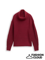 TOM TAILOR KNIT TURTLENECK PULLOVER rumba red melange