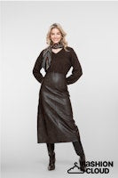 Afbeelding in Gallery-weergave laden, GEISHA SKIRT PU brown
