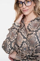 Afbeelding in Gallery-weergave laden, GEISHA BLOUSE ANIMAL black/sand
